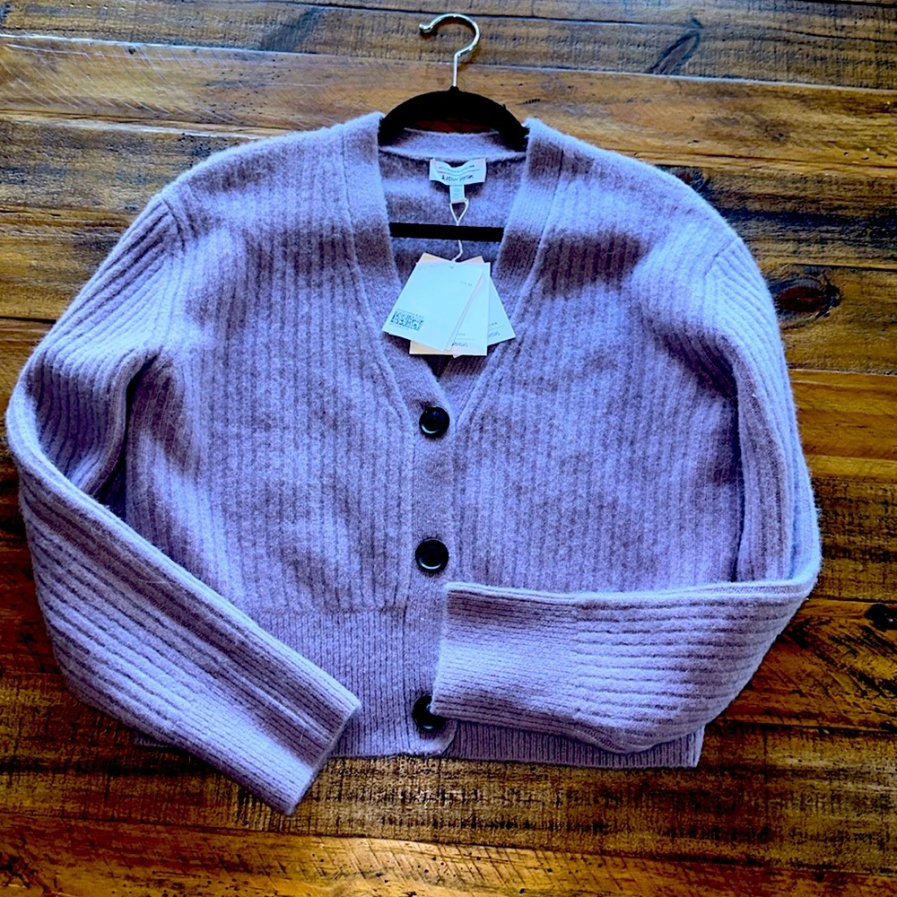 & Other Stories Stockholm Atelier NWT lavender Alpaca/Wool blend cardigan Sz M
